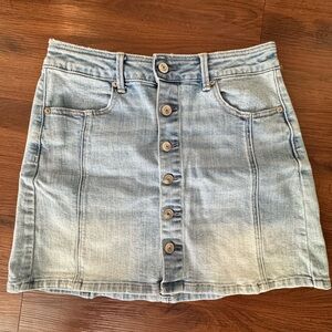 American Eagle Outfitters Light Blue Denim A-Line Skirt